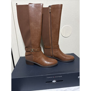 Tommy Hilfiger Womens Iyla Tan Knee-High Boots Shoes 8.5 Medium (B,M)